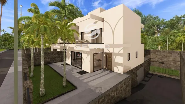Exclusivas villas independientes y villas pareadas con vistas panorámicas al mar en Finestrat