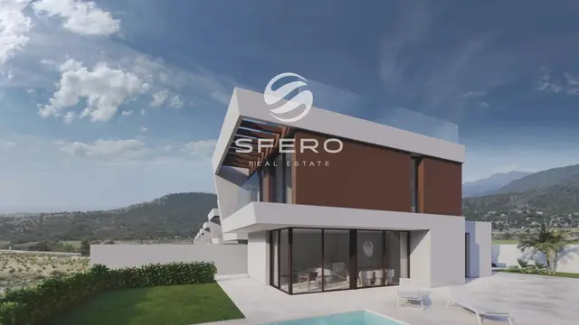 Villas modernas para una vida acogedora con vistas a las montañas verdes en Finestrat